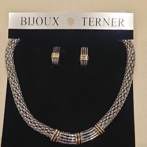 Bijoux Terner Dual-Tone Necklace and Earring Set